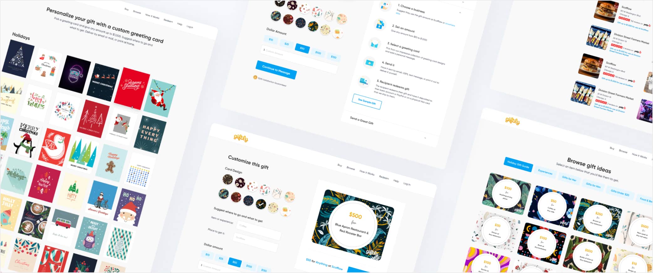 Giftly homepage redesign