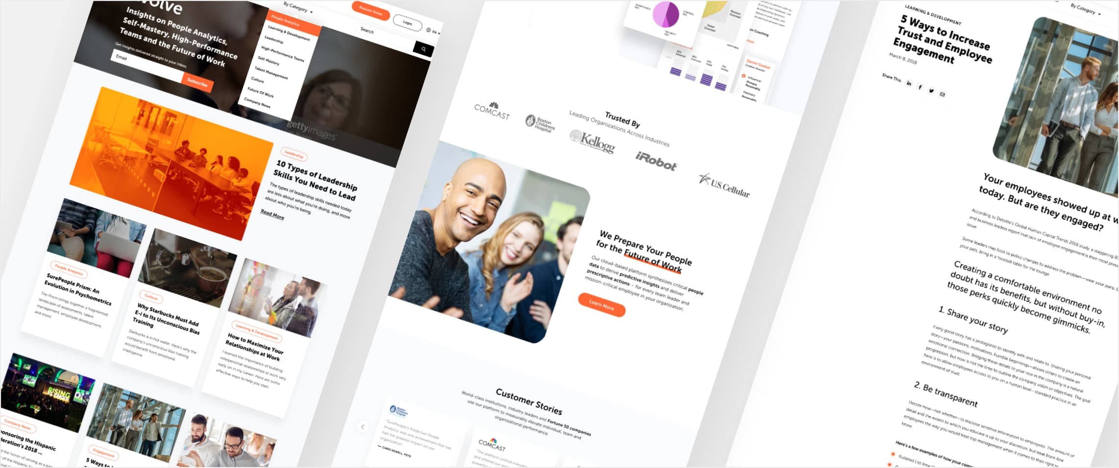 SurePeople homepage redesign